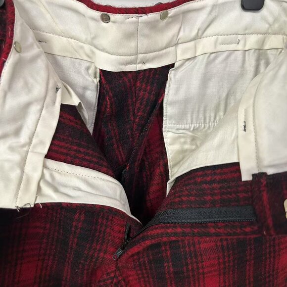 *RARE* Woolrich Vintage Wool Hunting Pants – Red & Black Buffalo Plaid Size 32 - Picture 3 of 9